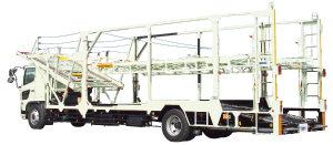 Large size 2-axle long wheel-base 5-car carrier (Tale gate less type)